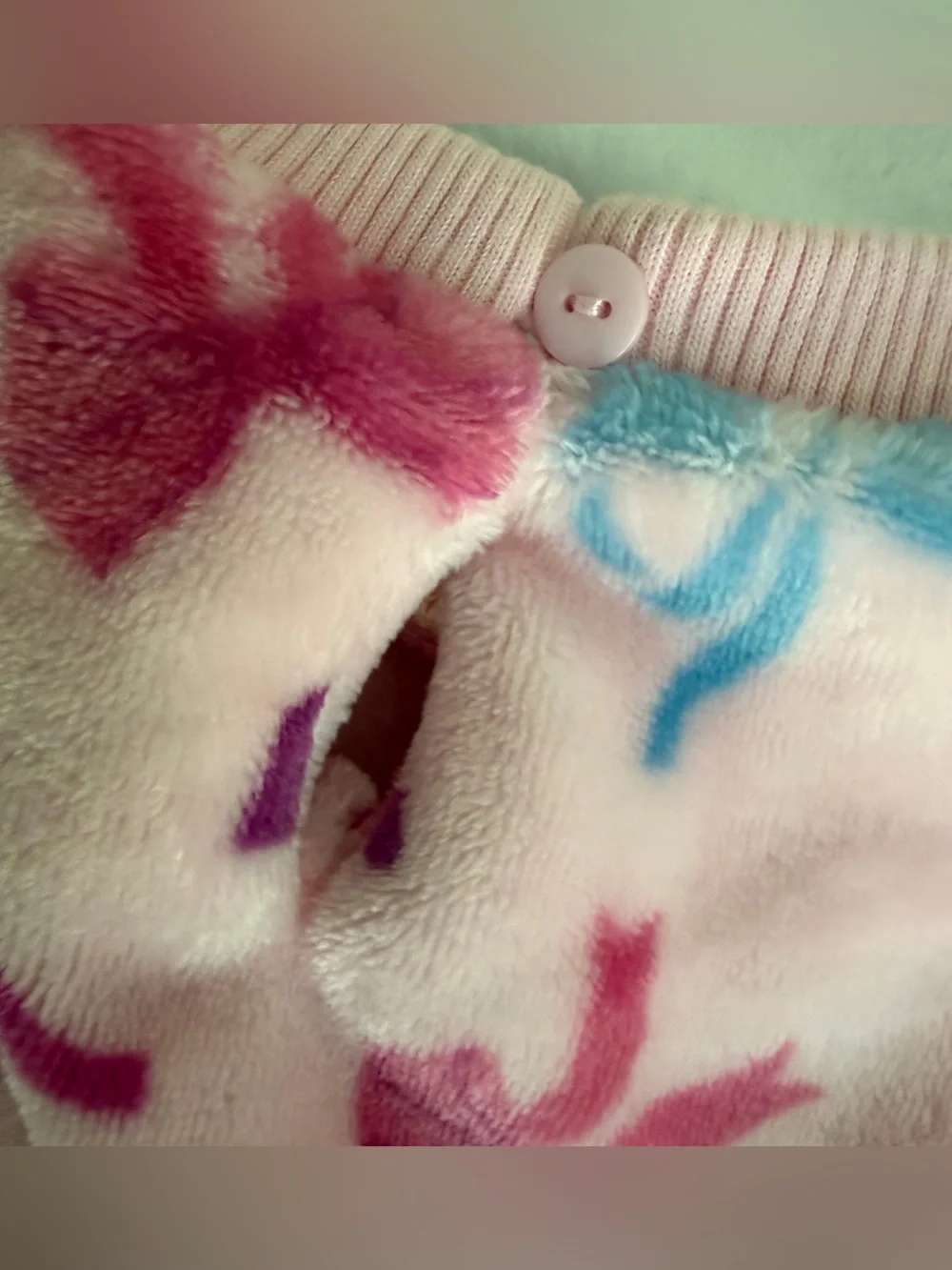 Rare Editions Pink Bow & Heart Fleece Matching Set